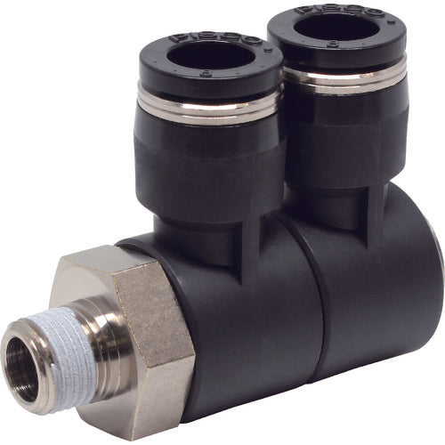 ＰＩＳＣＯ　チューブフィッティング　ダブルユニバーサルエルボチューブ８ネジ０１　PHW8-01　1 個