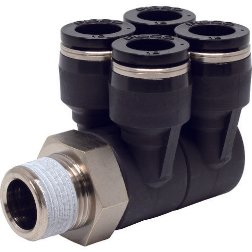 ＰＩＳＣＯ　チューブフィッティング　ダブルブランチエイチューブ１０ネジ０３　PAW10-03　1 個