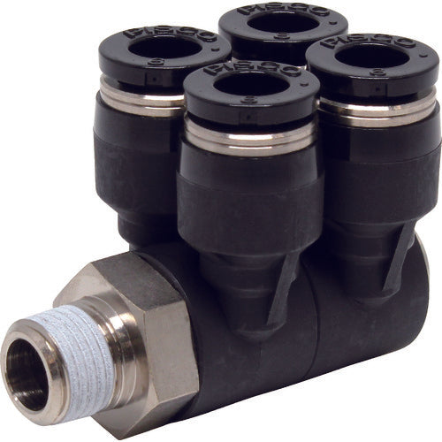 ＰＩＳＣＯ　チューブフィッティング　ダブルブランチエイチューブ６ネジ０１　PAW6-01　1 個