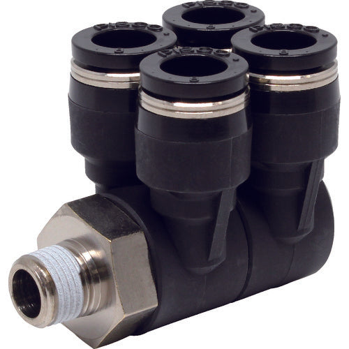 ＰＩＳＣＯ　チューブフィッティング　ダブルブランチエイチューブ８ネジ０１　PAW8-01　1 個