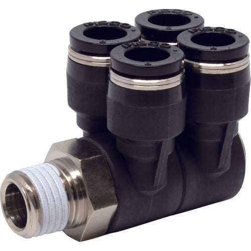 ＰＩＳＣＯ　チューブフィッティング　ダブルブランチエイチューブ８ネジ０２　PAW8-02　1 個