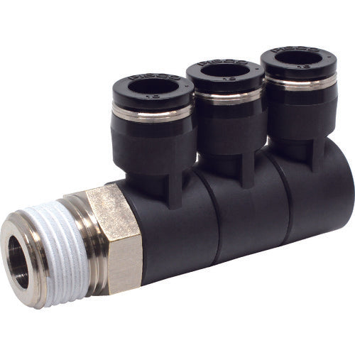 PISCO Tube Fitting Triple Universal Elbow Tube 10 Connection Size R1/2 PHT10-04 1 pc