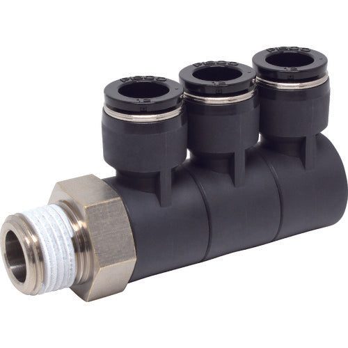 PISCO Tube Fitting Triple Universal Elbow Tube 12 Connection Size R1/2 PHT12-04 1 pc