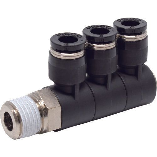 PISCO Tube Fitting Triple Universal Elbow Tube 6 Connection Size R1/4 PHT6-02 1 pc