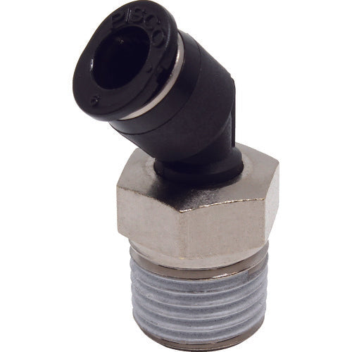 ＰＩＳＣＯ　チューブフィッティングミニ　４５°エルボ　φ６　接続口径Ｒ１／４　PLH6-02M　1 個