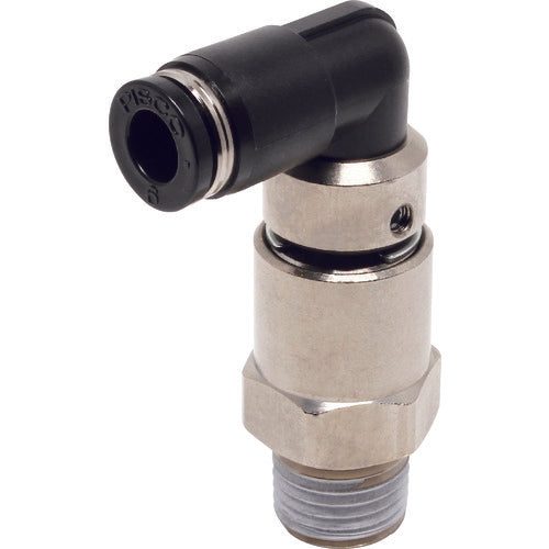 ＰＩＳＣＯ　ハイロータリジョイント　エルボチューブ６ネジＲ１／４　RHL602　1 個