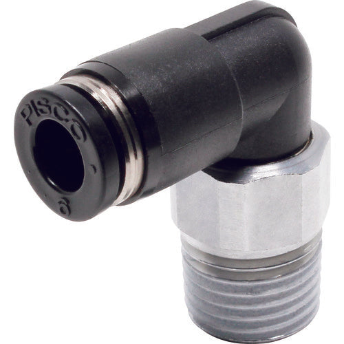 ＰＩＳＣＯ　ロータリジョイント　エルボチューブ６ネジＲ１／４　RL6-02　1 個