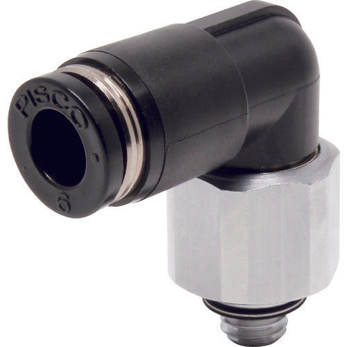 ＰＩＳＣＯ　ロータリジョイント　エルボチューブ６ネジＭ６Ｘ１　RL6M6　1 個