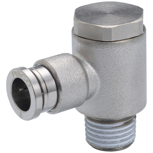 PISCO Tube Fitting Brass Universal Elbow Tube 8 Thread R3/8 Rubber HNBR No Cover KH8-03-1 1 pc