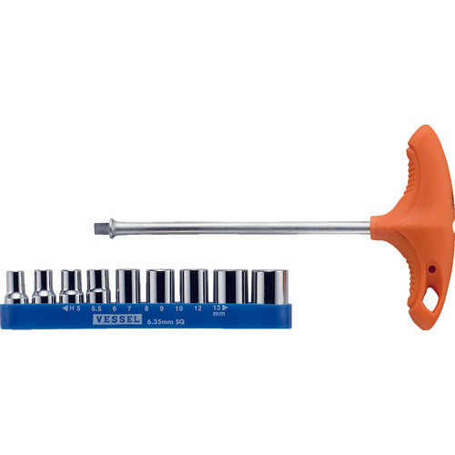 ＶＥＳＳＥＬ　エコソフト　Ｔバーソケットセット　Ｎｏ．４６０ＮＴ−９Ｓ（ソケット９個組）　460NT-9S　1 Ｓ