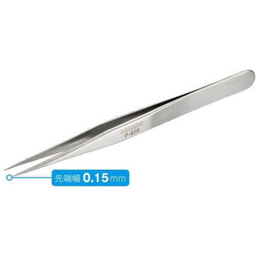 ＨＯＺＡＮ　ピンセット　全長１２０ｍｍ　P-670　1 本