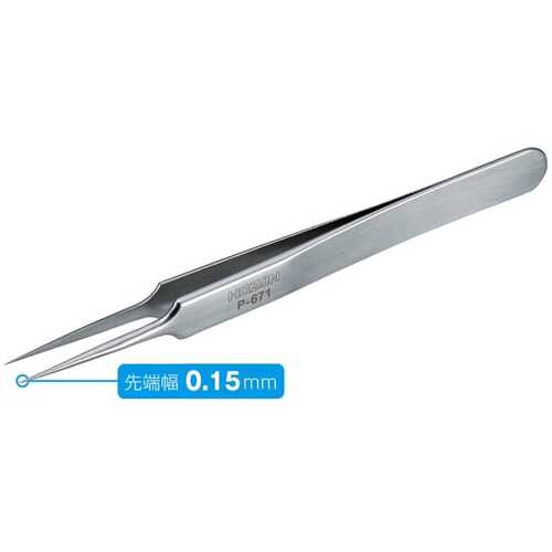ＨＯＺＡＮ　ピンセット　全長１１０ｍｍ　P-671　1 本