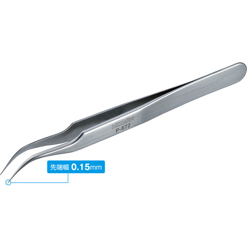ＨＯＺＡＮ　ピンセット　全長１１５ｍｍ　P-672　1 本