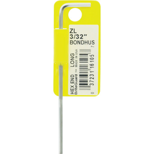 BONDHUS Hexagonal L-wrench long 3/32 inch ZL3/32 1 piece