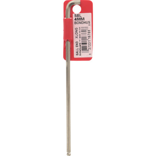 BONDHUS Stubby Ball Point L-Wrench Extra Long 4mm (Short Neck Type) SBL4MM 1 Piece