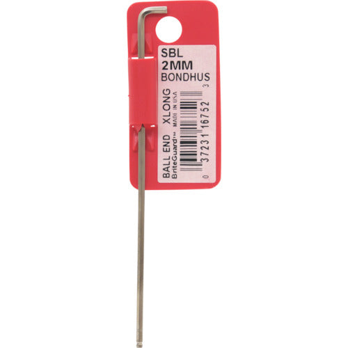 BONDHUS 스태비 볼포인트 L-렌치 엑스트라 롱 2mm (수하 쇼트 타입) SBL2MM 1개