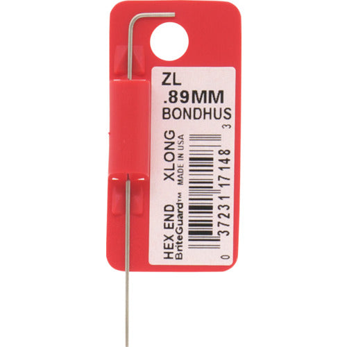 ＢＯＮＤＨＵＳ　六角Ｌ−レンチ　エクストラロング　０．８９ｍｍ　ZL0.89MM　1 本