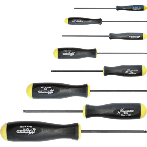 BONDHUS Ball Point Driver Inch Set of 8 (0.050-5/32) BSX8S 1 S