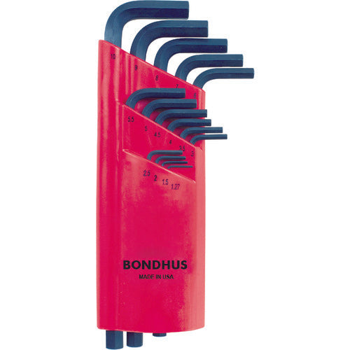 ＢＯＮＤＨＵＳ　六角Ｌ−レンチ　ロング　セット１５本組（１．２７−１０ｍｍ）　HLX15M　1 Ｓ