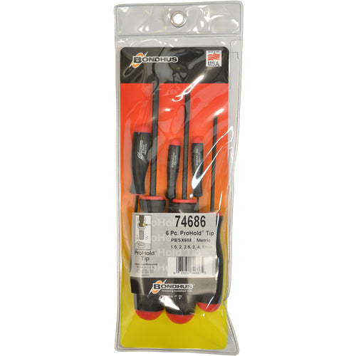 BONDHUS Pro Hold [R] (driver with screw gripping function) set of 6 (1.5-5mm) PBSX6M 1 S
