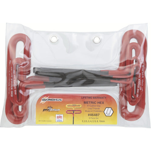 ＢＯＮＤＨＵＳ　ループ・Ｔ−ハンドル　スタンダードセット（クッション・グリップ付）　セット８本組（２−１０ｍｍ）　CTHX80M-6　1 Ｓ