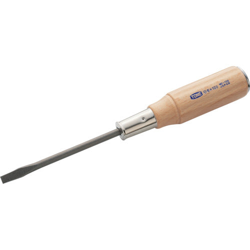 TONE through-hole screwdriver (wooden handle) (+) No. 1 PD-001 1 piece