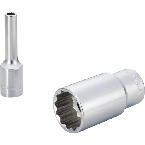 TONE Deep Socket (12-sided) 7/16 inch 4DB-14L 1 piece