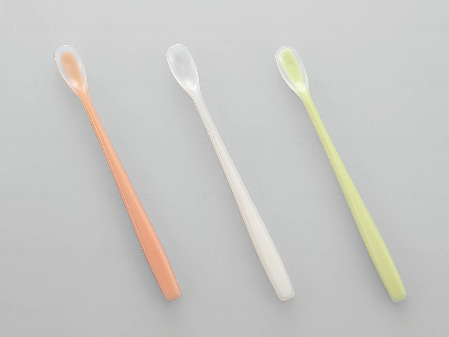 Saito Kogyo Soft Rubber Spoon Silicone Integrated Type Yellow Green Mini