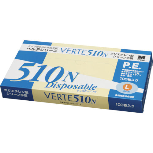 미도리 안전 폴리에틸렌제 디스포 장갑 L사이즈(100장입) VERTE-510N-L 1 상자