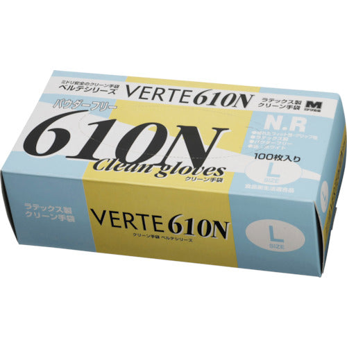 미도리 안전 천연 고무 디스포 장갑 L사이즈(100장입) VERTE-610-NL 1 상자