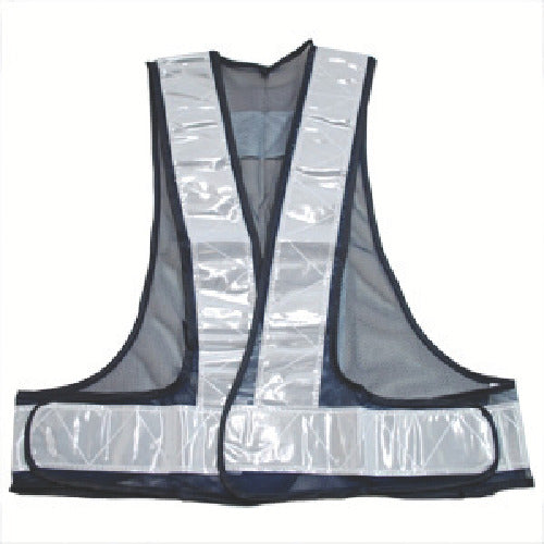 미도리 안전 안전 베스트 K-3V 네이비 X 실버 K-3V 1 착용