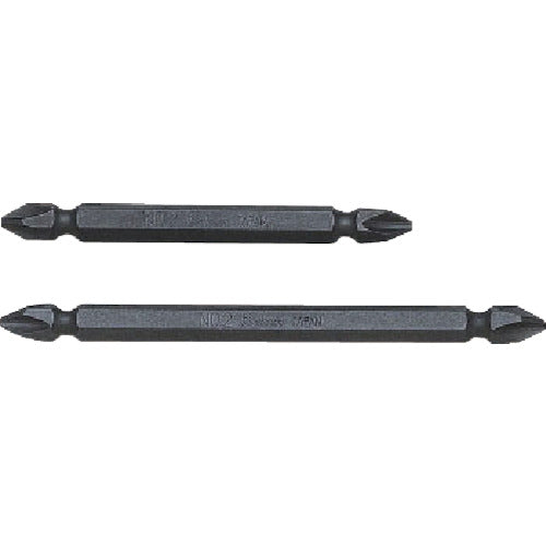 Ko-ken 1/4H double-ended plus bit, opposite side No. 2 123PG.75-2(9) 1 piece