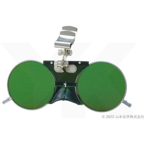 YAMAMOTO Two-eye type sun-shielding glasses Lens color green NO.227-3 1 piece