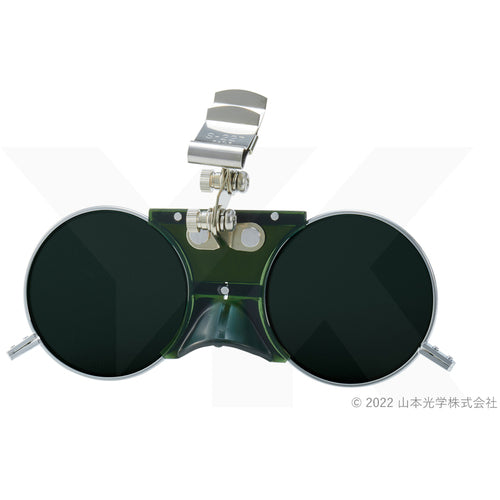 YAMAMOTO Two-eye type sun-shielding glasses, sun-shielding level #7, lens color green, NO.227-7, 1 pc