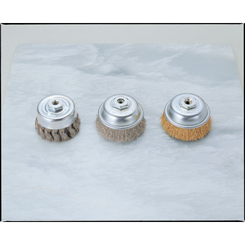 ヤナセ　鋼線メッキ線カップブラシ　７５ｘＭ１０ｘＰ１．５　鋼線メッキ　BKMC-75　1 個