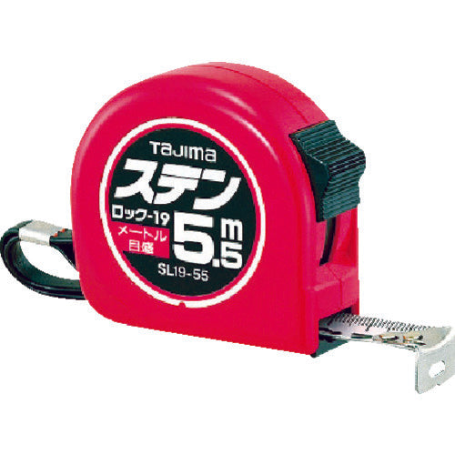 Tajima Stainless Lock-19 5.5m Metric Scale Blister SL19-55BL 1 pc