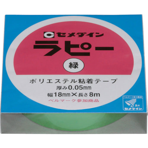 セメダイン　ラピー　１８ｍｍ×８ｍ／箱　緑　（キラキラテープ）　ＴＰ−２６７　TP-267　1 巻