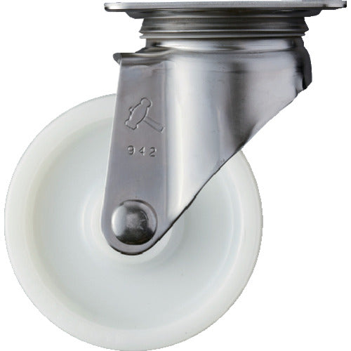 해머 S 시리즈 올 스테인리스 선회식 나일론 바퀴(롤러 베어링) 100mm 320S-NRB100 1개