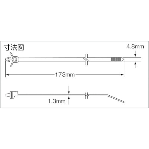 PANDUIT Removable Push-in Type Cable Ties Natural (500 pieces) PRWP1.5S-D 1 bag