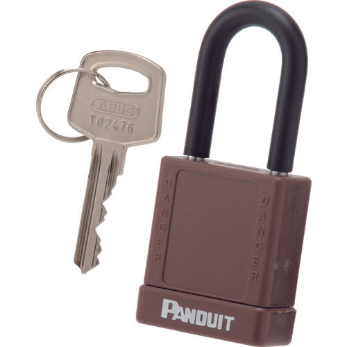 PANDUIT Non-conductive Padlock for Lockout, Brown, PSL-8BR, 1 pc