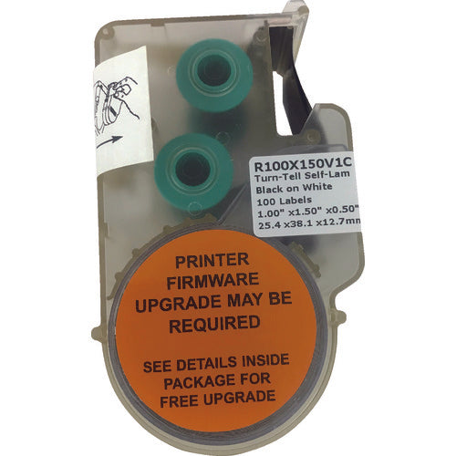 PANDUIT 열전사 핸디 프린터용 회전 라벨 화이트 인쇄부 25.4mmx12.8mm 라벨 수 100장