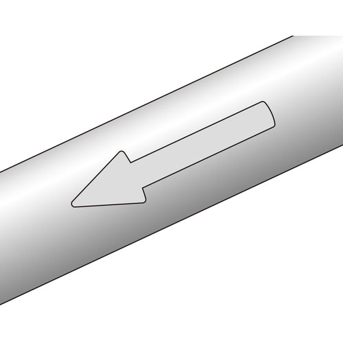 緑十字　配管方向表示ステッカー　→蛍光緑矢印　貼矢１９　５５×２００ｍｍ　１０枚組　エンビ　193119　1 組