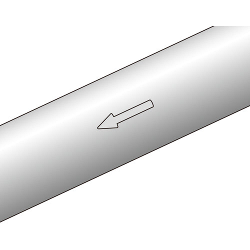 緑十字　配管方向表示ステッカー　→蛍光赤矢印　貼矢１８　２０×７０ｍｍ　１０枚組　エンビ　193418　1 組