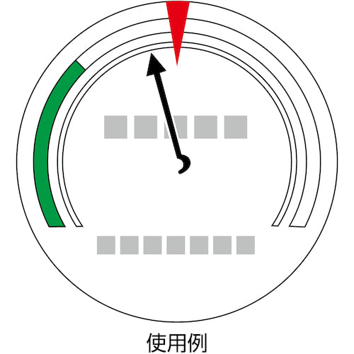 Green Cross Marking Sticker (Gauge Marker Sticker) Green Marking-100G Inner Diameter 40-90mmΦ 10 Sheets PET 208501 1 Set