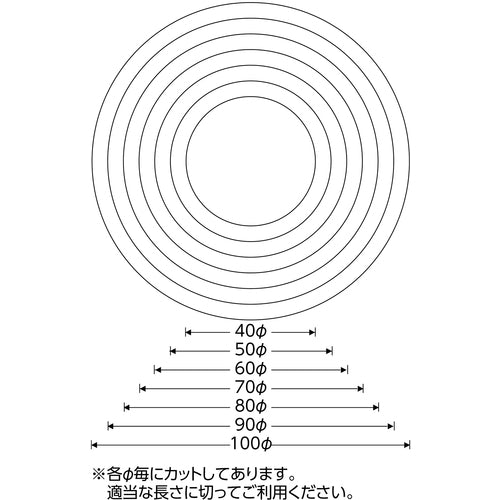 Green Cross Marking Sticker (Gauge Marker Sticker) Yellow Marking-100Y Inner Diameter 40-90mmΦ 10 Sheets PET 208502 1 Set