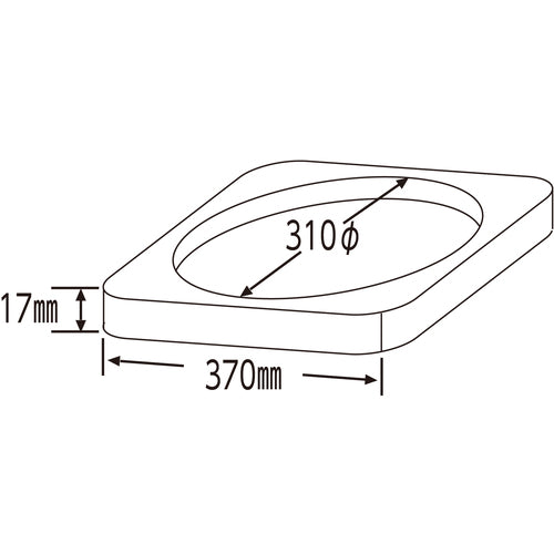 緑十字　カラーコーン用ウエイト（コーンベッド）　重量２ｋｇ　ＲＣ−Ａ　３６５ｍｍ角　ゴム製　116100　1 個