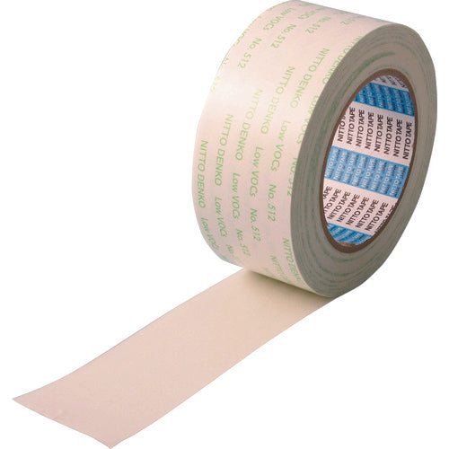 Nitto Low VOC Double-Sided Tape (Rough Surface Adhesive Type) No. 512 50mm x 20m White 512-50 1 Roll