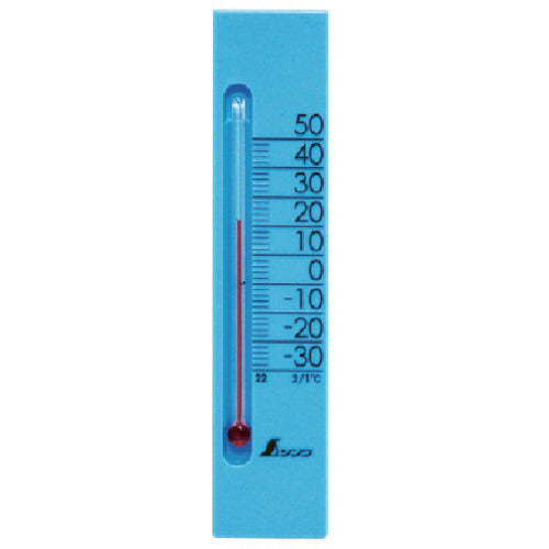 Shinwa Thermometer Petit Thermo Square Vertical 135mm Blue 48717 1 pc