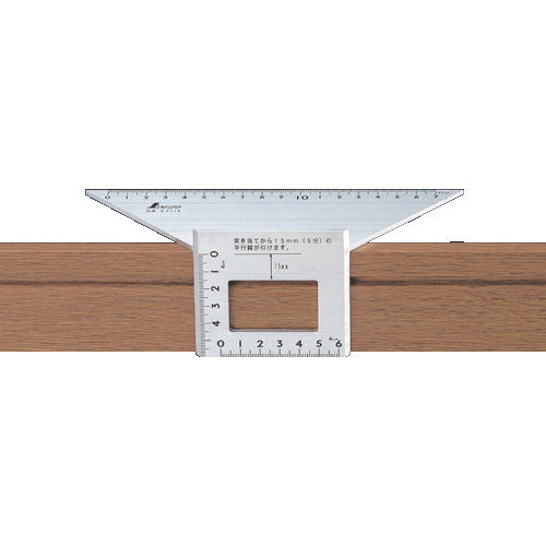 Shinwa Trapezoidal Stop Ruler Aluminum 62114 1 pc