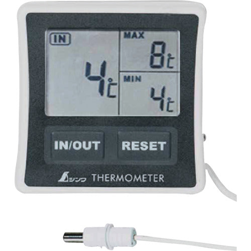 シンワ　冷蔵庫用デジタル温度計Ａ最高最低／隔測式　73042　1 個